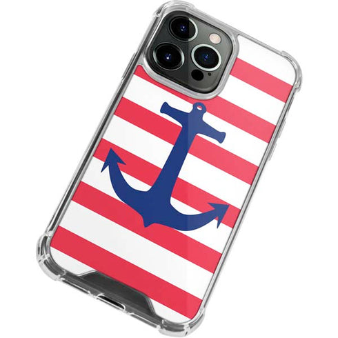 Nautical Stripes iPhone 15 Pro Clear Case